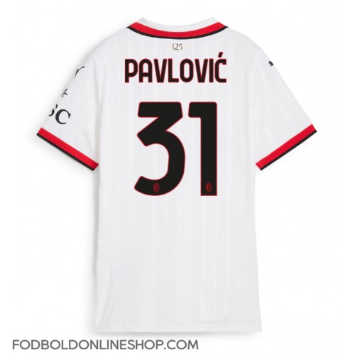 AC Milan Strahinja Pavlovic #31 Udebanetrøje Dame 2024-25 Kortærmet